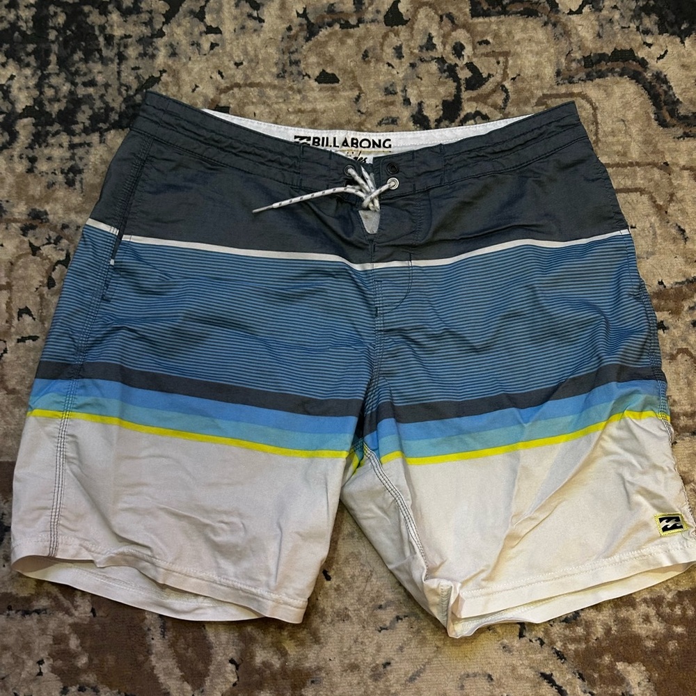 Billabong Men's Multicolor Striped Swim Trunks